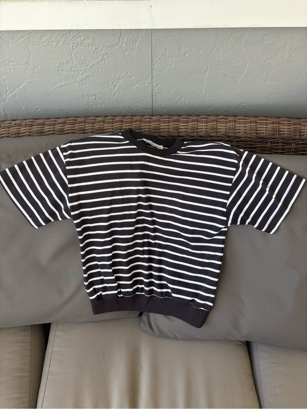 Vintage Catalina Striped Sweater-Tee w/ Shoulder Pads